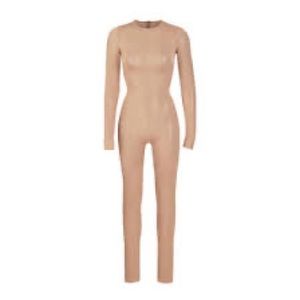 Skims sheer sculpt catsuit L clay